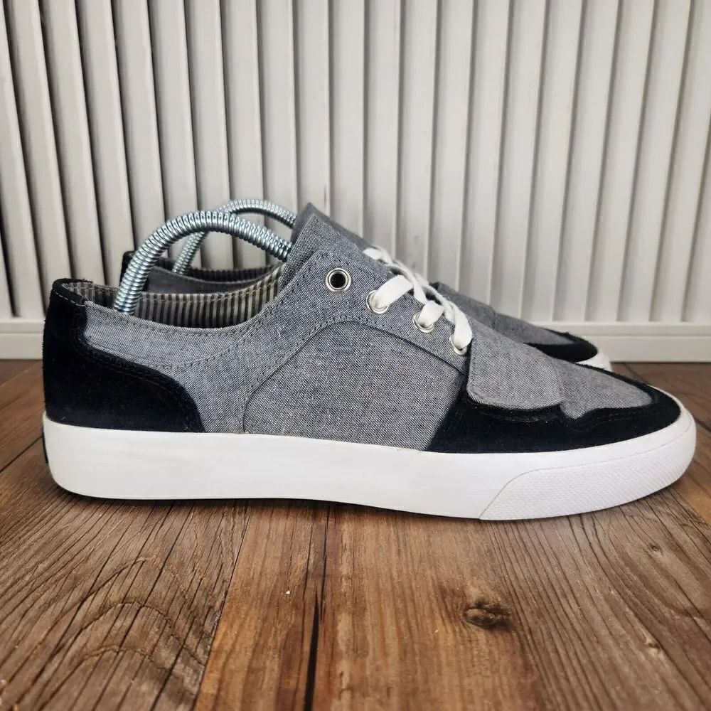 Creative Recreation Cesario Sneakers Mens Sz 9 Gray Black Canvas Low Skate Shoes